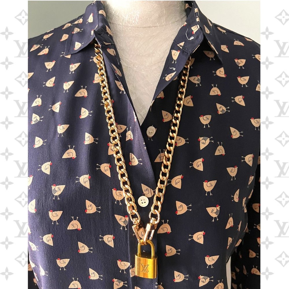 LV Louis Vuitton Paris Lock and Key #319 necklace